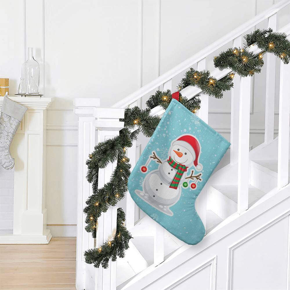 Snowman - Giant Holiday Stocking - Gift for Her - Gift for Him