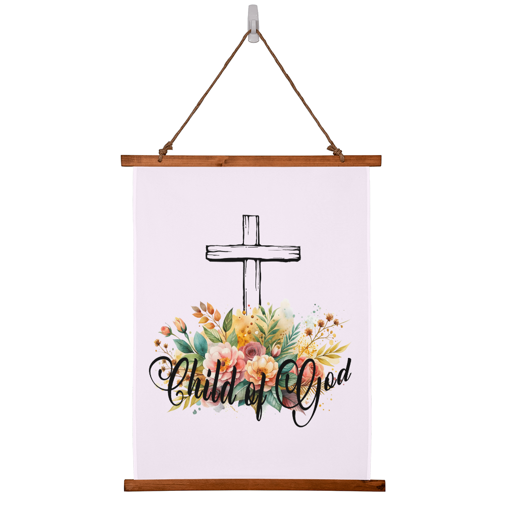 Child Of God - Wood Framed Wall Tapestry (Portrait) - Gift for Her