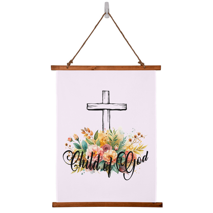 Child Of God - Wood Framed Wall Tapestry (Portrait) - Gift for Her