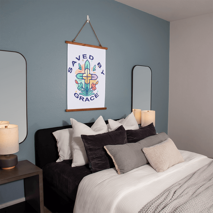 Saved By Grace Wall Tapestry – Gift for Her
