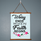 Worry Ends When Faith Begins - Wood Framed Wall Tapestry (Portrait) - Gift for Her