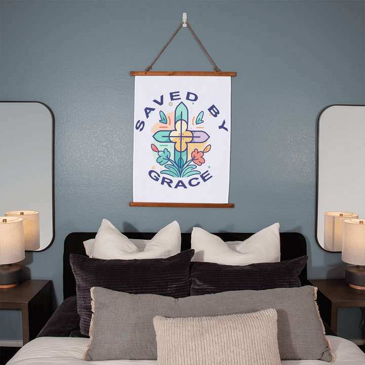Saved By Grace Wall Tapestry – Gift for Her
