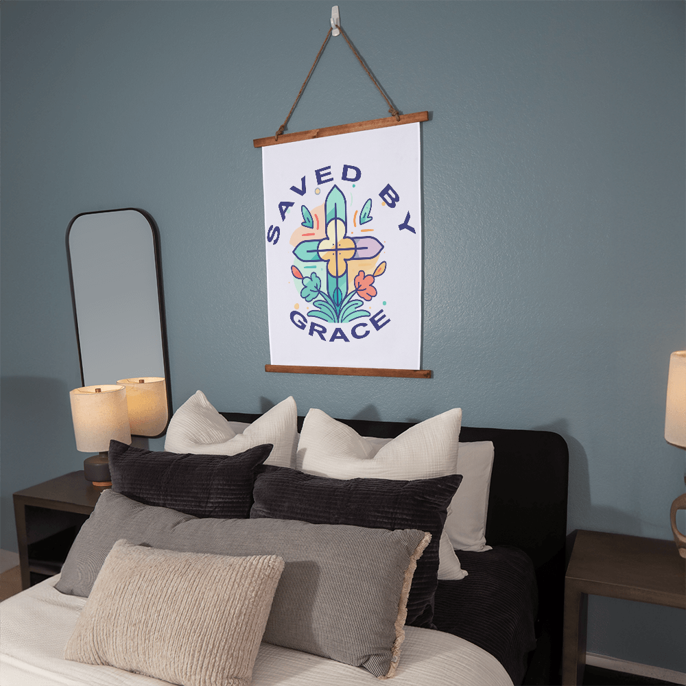 Saved By Grace Wall Tapestry – Gift for Her