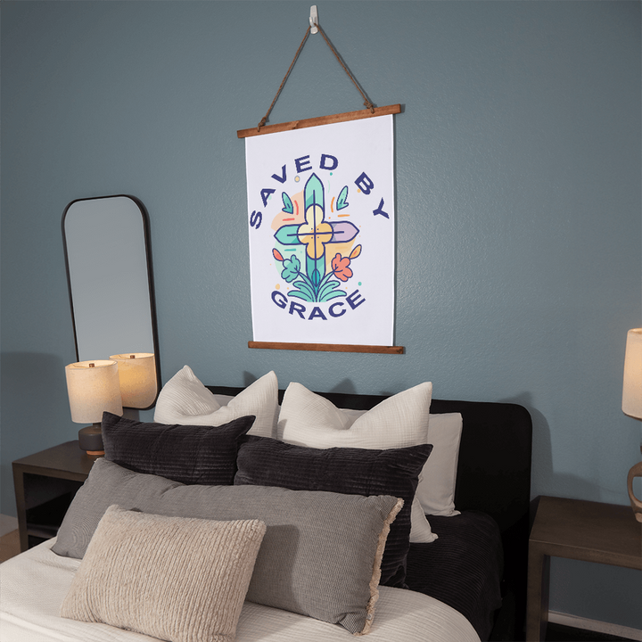 Saved By Grace Wall Tapestry – Gift for Her