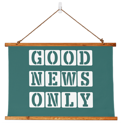 Good News Only - Wood Framed Wall Tapestry (Landscape) - Gift for Her - Gift for Him