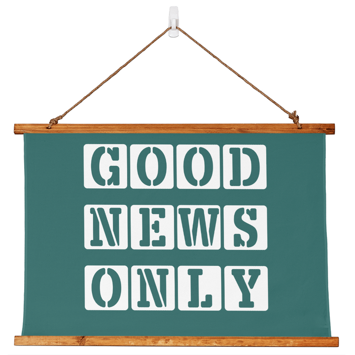 Good News Only - Wood Framed Wall Tapestry (Landscape) - Gift for Her - Gift for Him