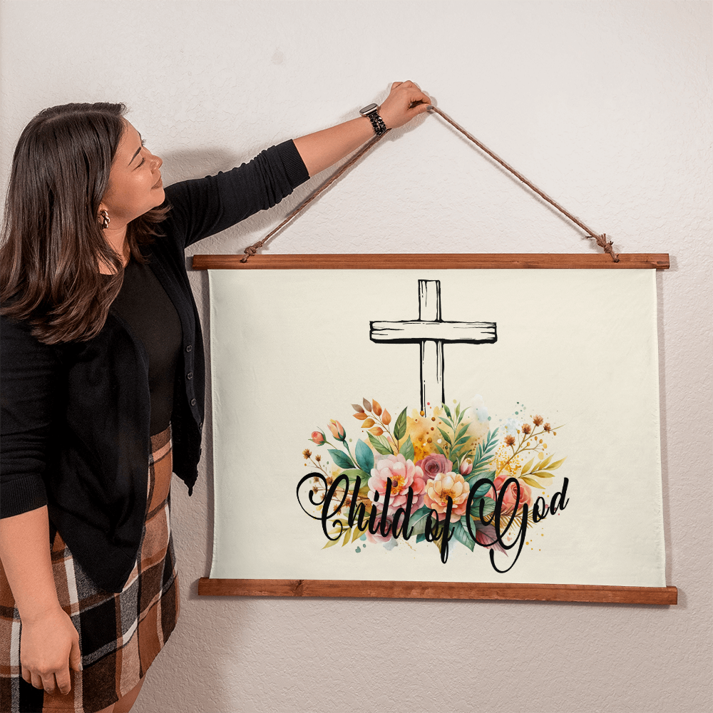 Child Of God Wood Framed Wall Tapestry (Landscape) – Gift for Her