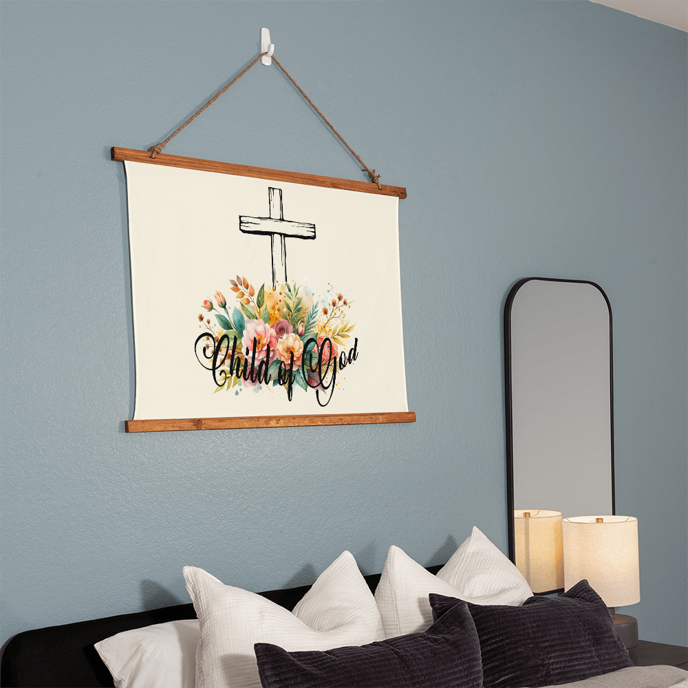 Child Of God Wood Framed Wall Tapestry (Landscape) – Gift for Her