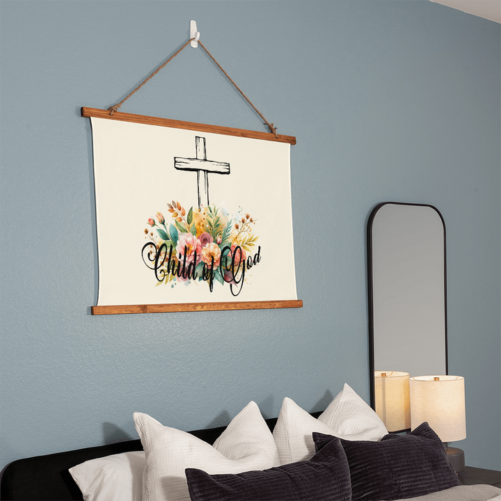 Child Of God Wood Framed Wall Tapestry (Landscape) – Gift for Her