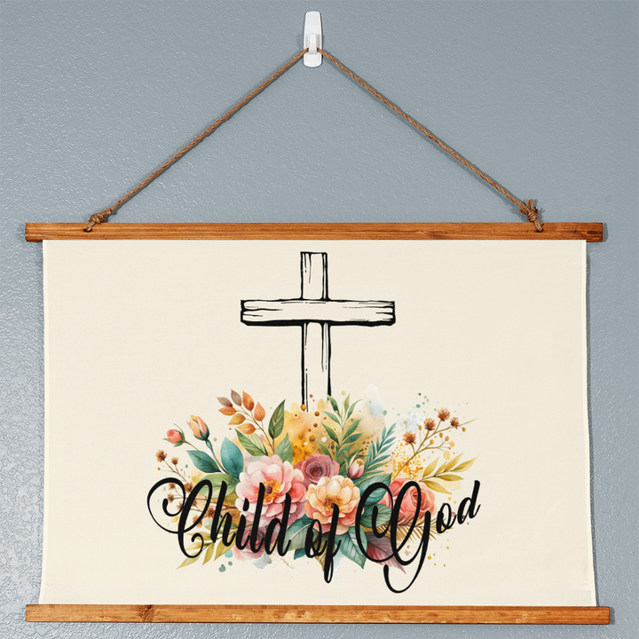 Child Of God Wood Framed Wall Tapestry (Landscape) – Gift for Her