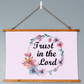 Trust In The Lord - Wood Framed Wall Tapestry (Landscape) - Gift for Her