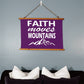 Faith Moves Mountains (White) - Wood Framed Wall Tapestry (Landscape) - Gift for Her - Gift for Him