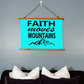 Faith Moves Mountains (Black) - Wood Framed Wall Tapestry (Landscape) - Gift for Her - Gift for Him