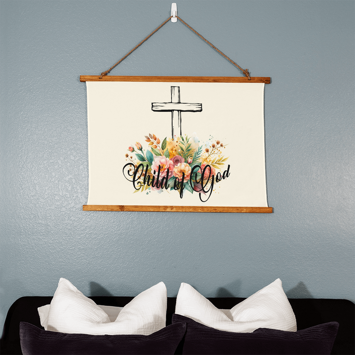 Child Of God Wood Framed Wall Tapestry (Landscape) – Gift for Her