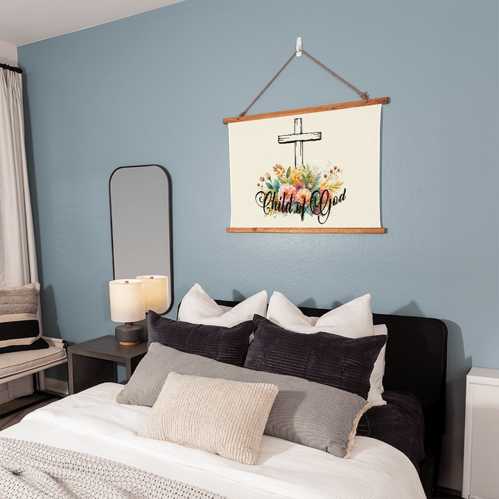 Child Of God Wood Framed Wall Tapestry (Landscape) – Gift for Her