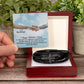 To My Boyfriend, As Time Goes On, Nothing Is Sweeter & More Precious Than The Love I Have For You - Happy Valentine's Day - Men's Cross Bracelet - Gift for Boyfriend