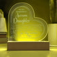 To My Wonderful Awesome Daughter, You Are The Sweetest Melody - Engraved Acrylic Heart Plaque - Gift for Daughter
