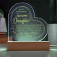 To My Wonderful Awesome Daughter, You Are The Sweetest Melody - Engraved Acrylic Heart Plaque - Gift for Daughter