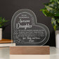 To My Wonderful Awesome Daughter, You Are The Sweetest Melody - Engraved Acrylic Heart Plaque - Gift for Daughter