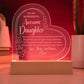To My Wonderful Awesome Daughter, You Are The Sweetest Melody - Engraved Acrylic Heart Plaque - Gift for Daughter