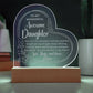 To My Wonderful Awesome Daughter, You Are The Sweetest Melody - Engraved Acrylic Heart Plaque - Gift for Daughter