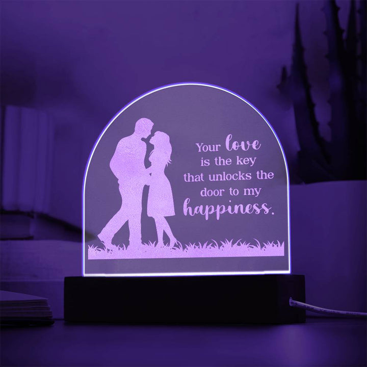 Your Life Is The Key - Engraved Acrylic Dome Plaque – Gift for Wife – Gift for Girlfriend