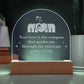 Mom, Your Love Is The Compass - Engraved Acrylic Dome Plaque - Gift for Mom