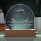 To My Sister, For The Laughter We've Shared - Engraved Acrylic Dome Plaque - Gift for Sister
