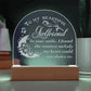 To My Beautiful Girlfriend, In Your Smile - Engraved Acrylic Dome Plaque - Gift for Girlfriend