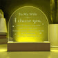 To My Wife, I Choose You - Engraved Acrylic Dome Plaque - Gift for Wife