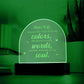 Dear Wife, You Are The Canvas To My Colors - Engraved Acrylic Dome Plaque - Gift for Wife