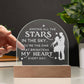 Among All The Stars In The Sky - Engraved Acrylic Dome Plaque - Gift for Wife