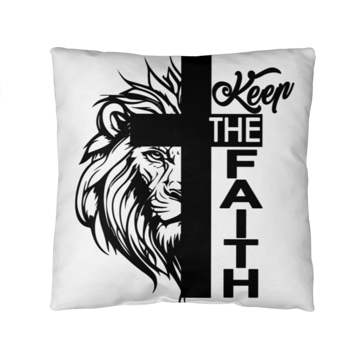 Keep The Faith (Black) Classic Pillow – Gift for Her - Gift for Him