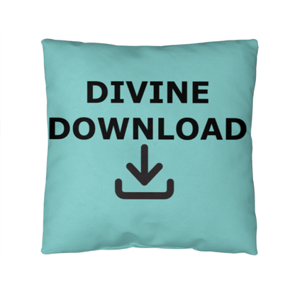 Divine Download (Black) - Classic Pillow - Gift for Her - Gift for Him