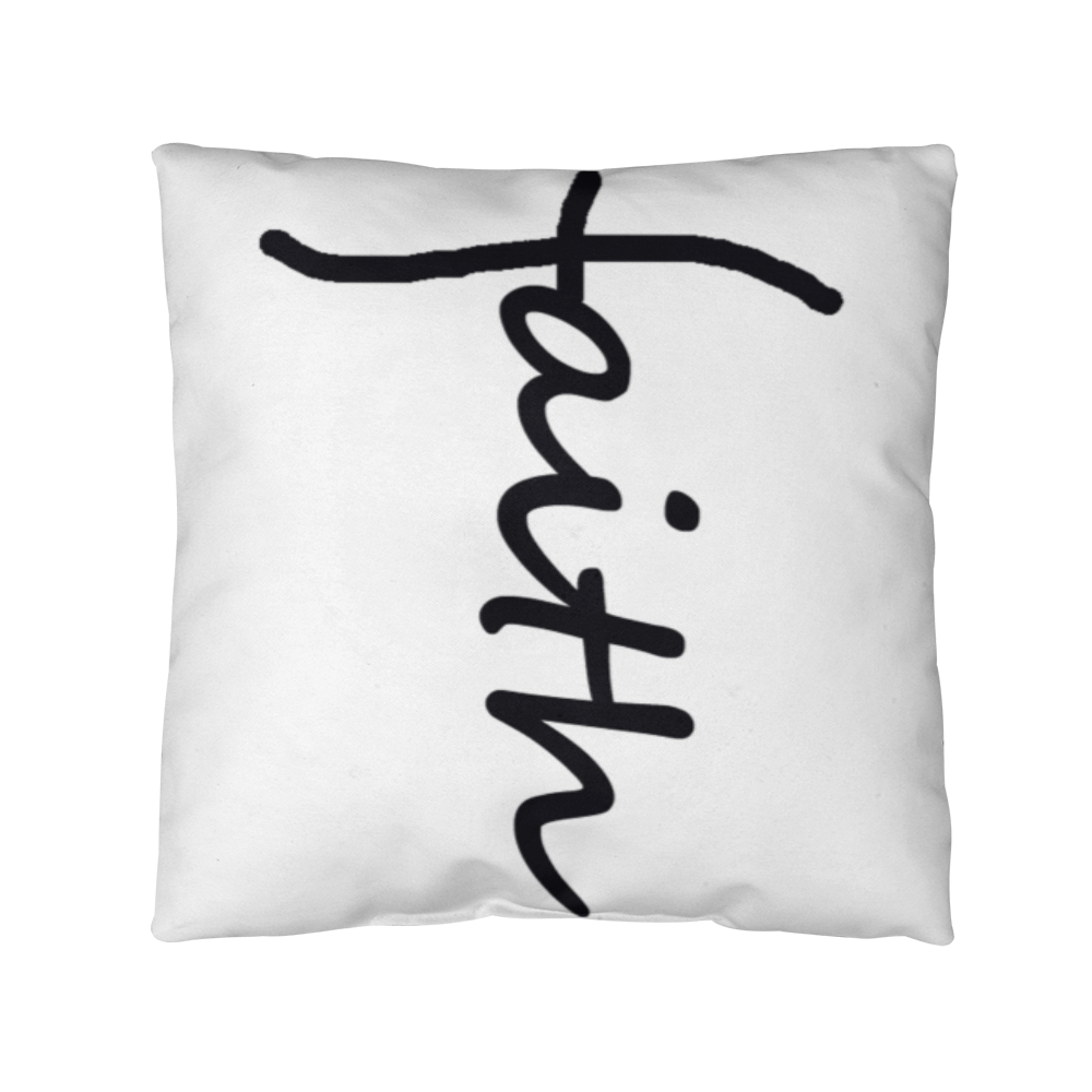 Faith (Black) – Classic Pillow – Gift for Her – Gift for Him