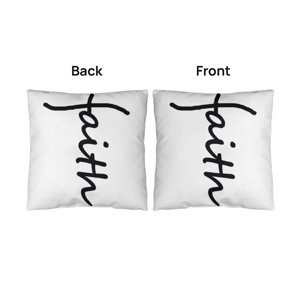 Faith (Black) – Classic Pillow – Gift for Her – Gift for Him