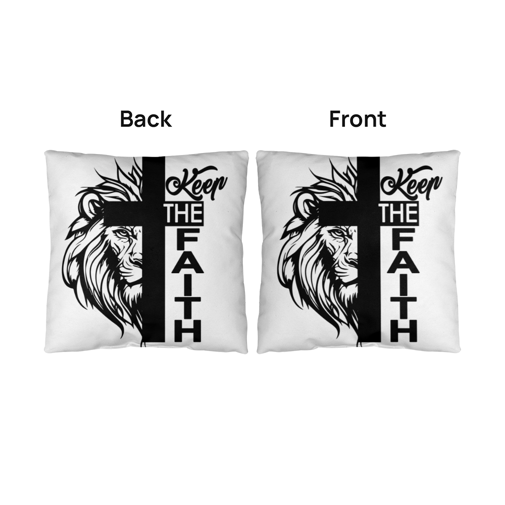 Keep The Faith (Black) Classic Pillow – Gift for Her - Gift for Him
