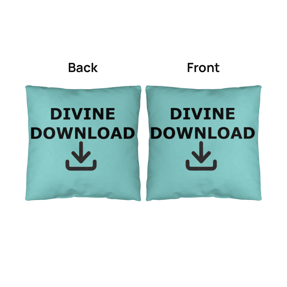 Divine Download (Black) - Classic Pillow - Gift for Her - Gift for Him