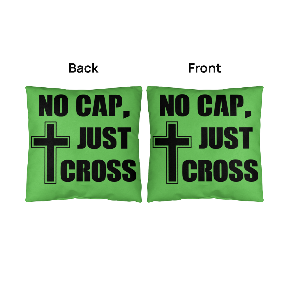 No Cap, Just Cross (Black) - Classic Pillow - Gift for Her - Gift for Him
