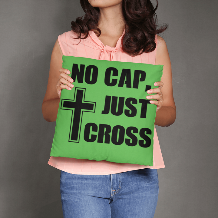 No Cap, Just Cross (Black) Classic Pillow – Gift for Her - Gift for Him