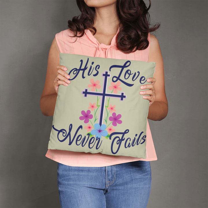 His Love Never Fails Classic Pillow – Gift for Her