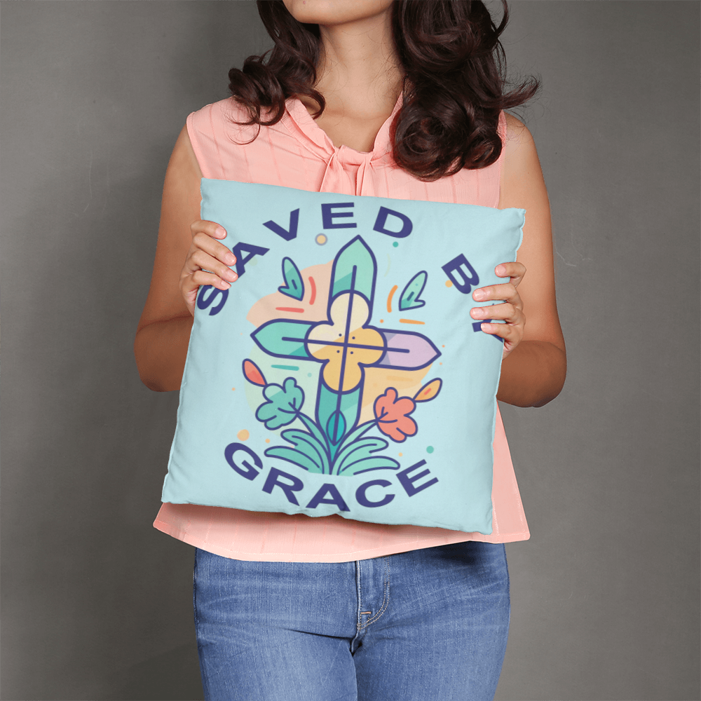 Saved By Grace Classic Pillow – Gift for Her