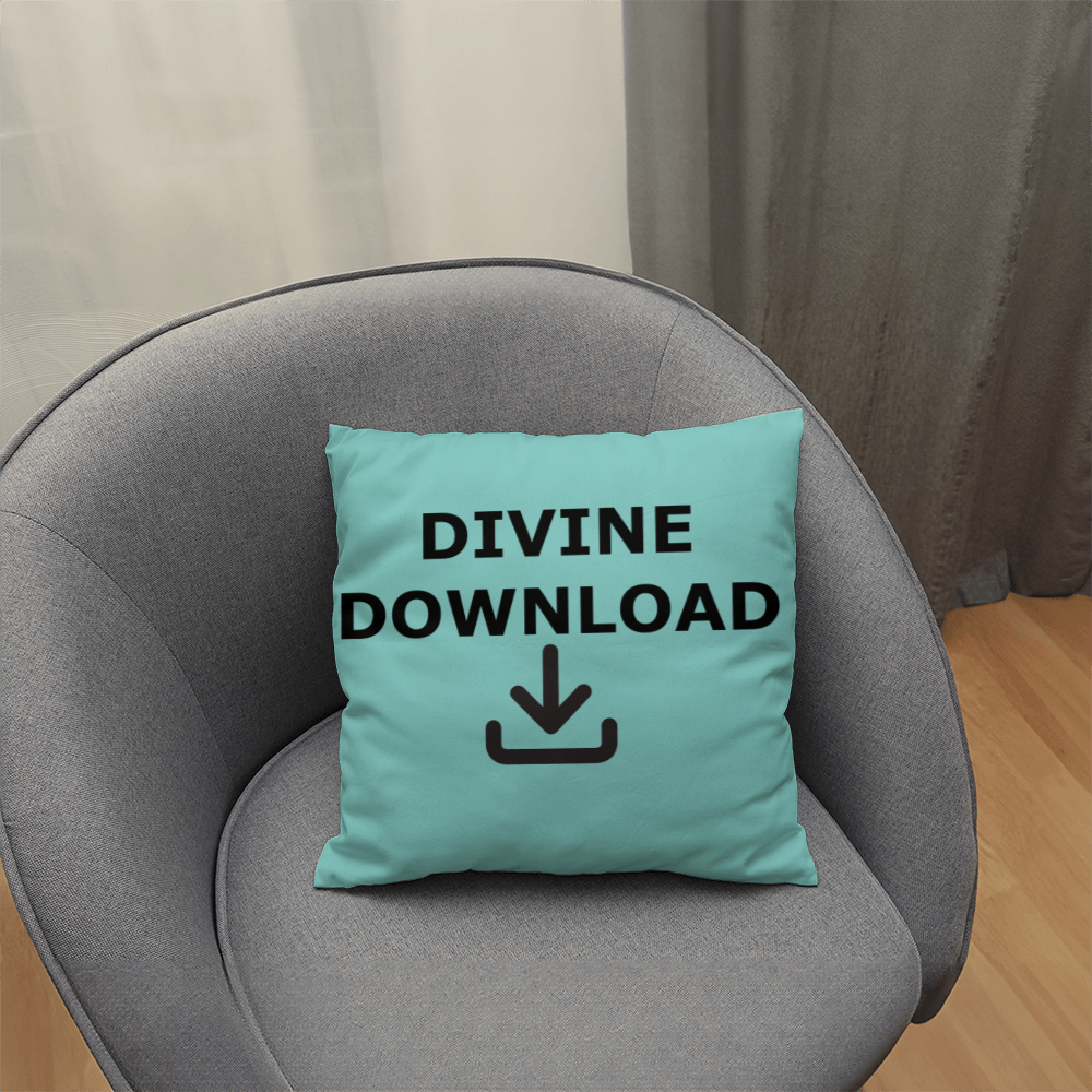 Divine Download (Black) - Classic Pillow - Gift for Her - Gift for Him