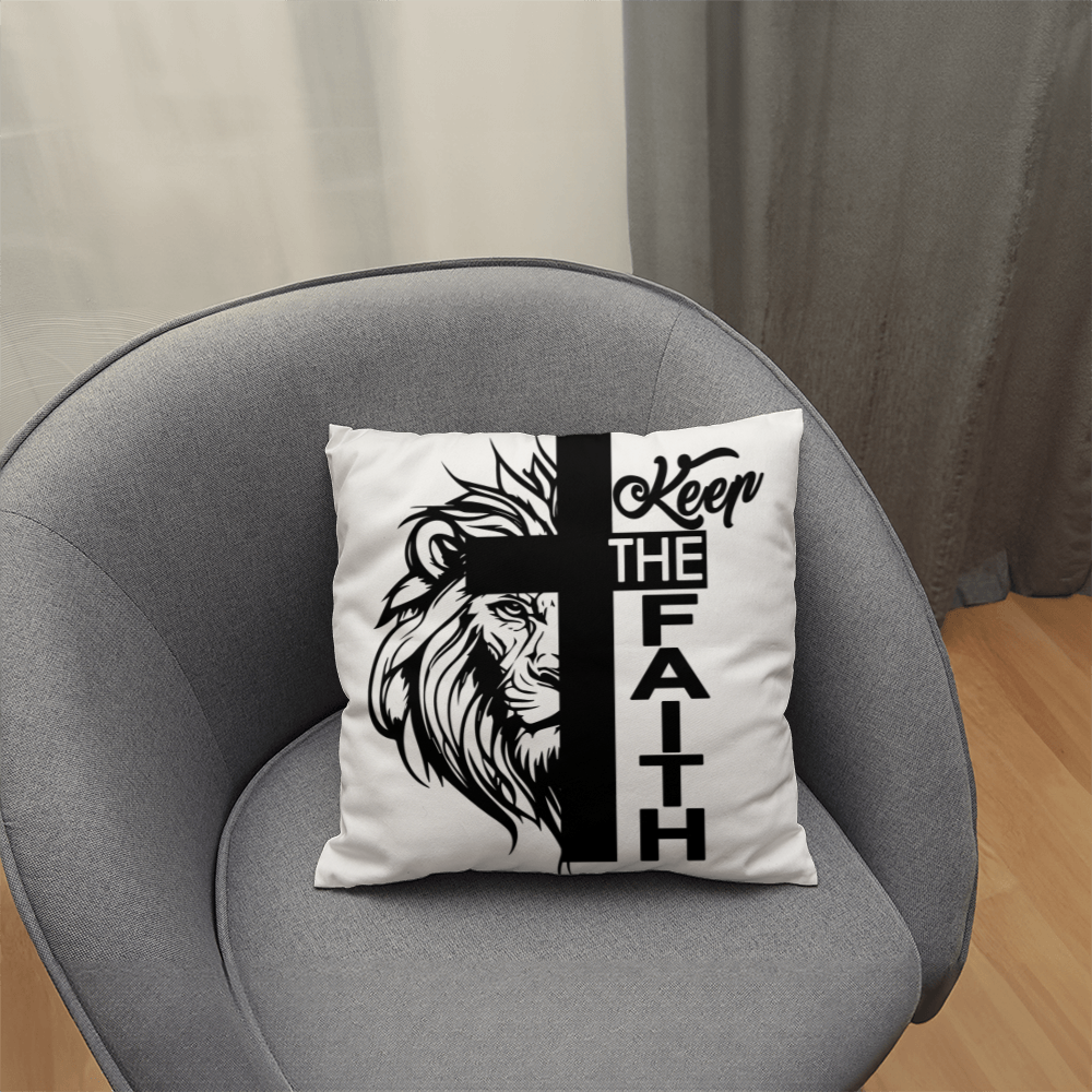 Keep The Faith (Black) Classic Pillow – Gift for Her - Gift for Him
