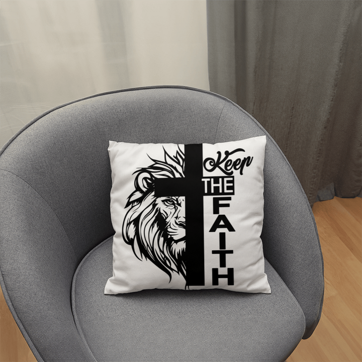 Keep The Faith (Black) Classic Pillow – Gift for Her - Gift for Him