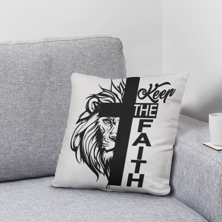 Keep The Faith (Black) Classic Pillow – Gift for Her - Gift for Him