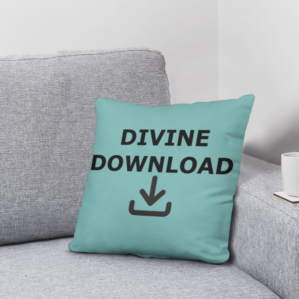 Divine Download (Black) - Classic Pillow - Gift for Her - Gift for Him
