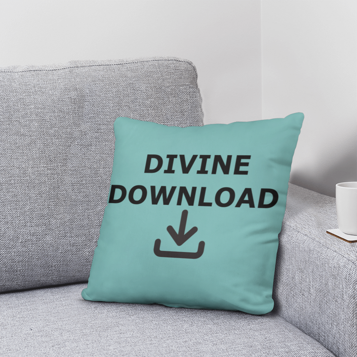 Divine Download (Black) Classic Pillow – Gift for Her - Gift for Him