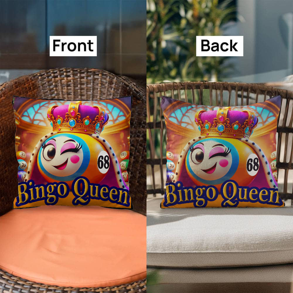 Bingo Queen Pillow – Gift for Her
