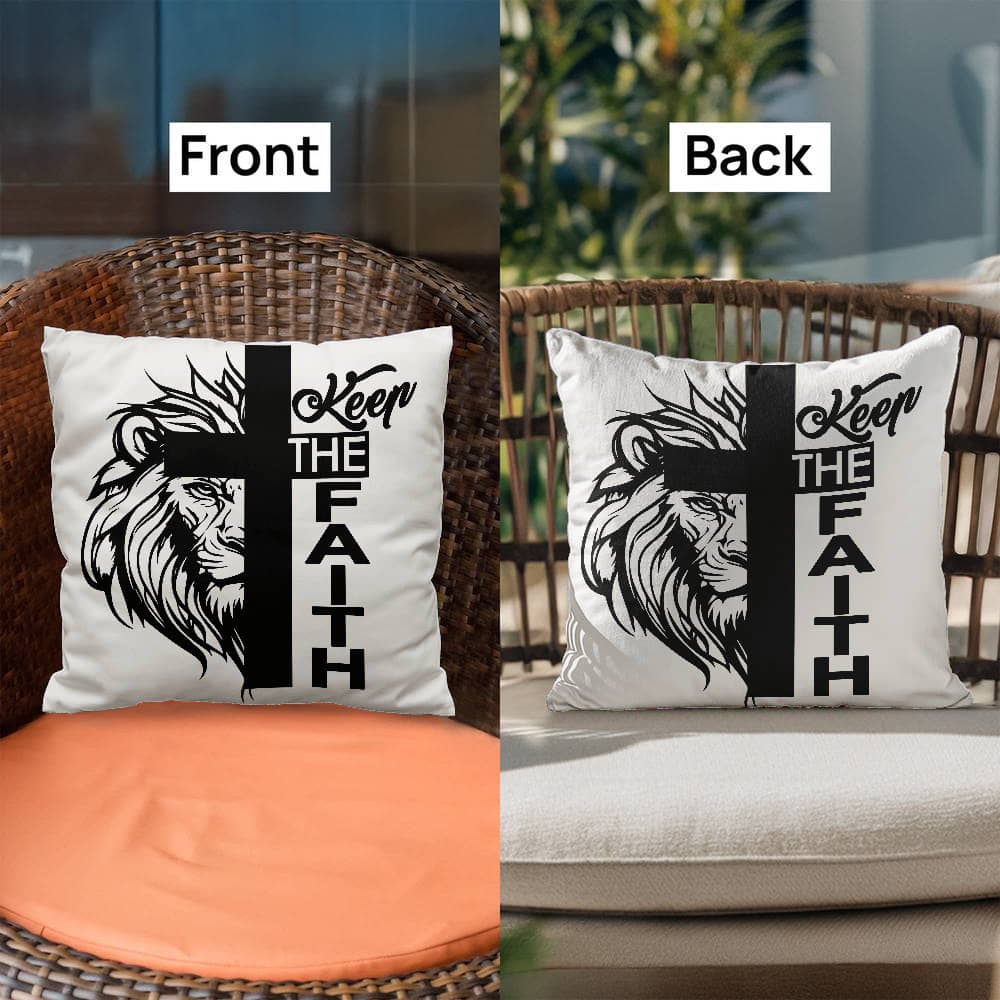 Keep The Faith (Black) Classic Pillow – Gift for Her - Gift for Him